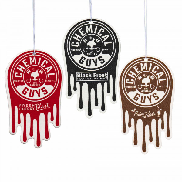 Hanging Air Freshener 3-pack Variety, Black Frost, Fresh Cherry, Piña Colada