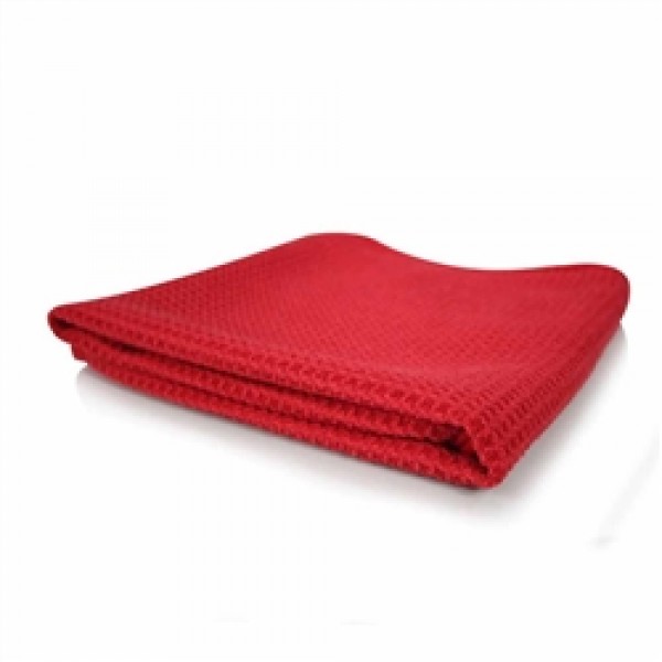 GLASS AND WINDOW WAFFLE WEAVE TOWEL RED