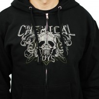 Detailing Troops Hooded Sweatshirt with Front Zipper